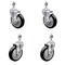 Service Caster 5 Inch SS Black Polyurethane Swivel 12mm Threaded Stem Caster Brakes, 2PK SSTS20S514-PPUB-BLK-TLB-M1215-2-S-2 - alternate 4